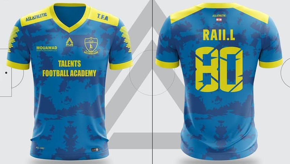 TALENTS Football Academy jersey branding mockup